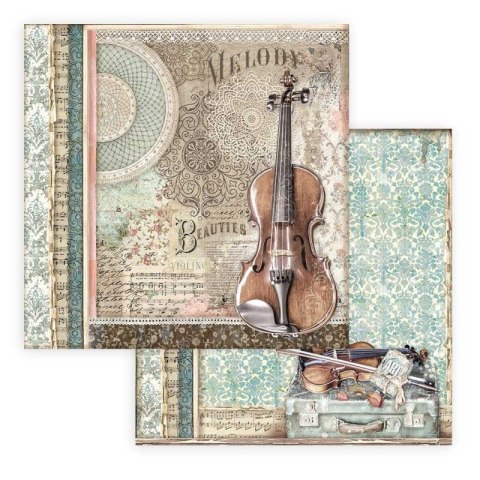 Zestaw 10 szt, papierów do scrapbookingu 20,3x20,3cm Stamperia PASSION SBBS29