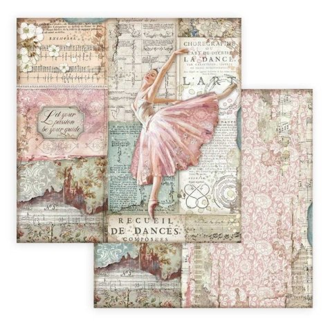 Zestaw 10 szt, papierów do scrapbookingu 20,3x20,3cm Stamperia PASSION SBBS29