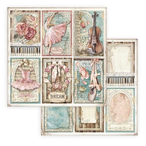 Zestaw 10 szt, papierów do scrapbookingu 20,3x20,3cm Stamperia PASSION SBBS29