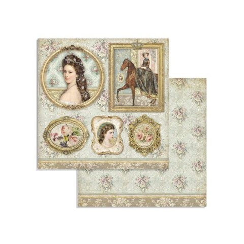 Zestaw 10 szt, papierów do scrapbookingu 20,3x20,3cm Stamperia PRINCESS SBBS18