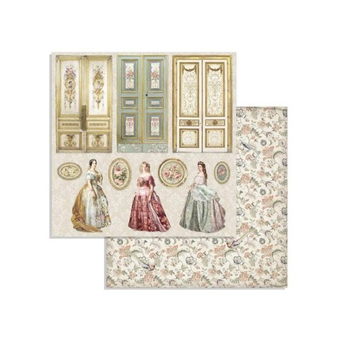 Zestaw 10 szt, papierów do scrapbookingu 20,3x20,3cm Stamperia PRINCESS SBBS18
