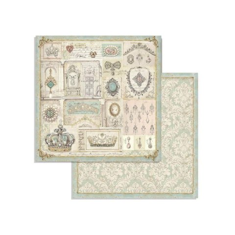 Zestaw 10 szt, papierów do scrapbookingu 20,3x20,3cm Stamperia PRINCESS SBBS18