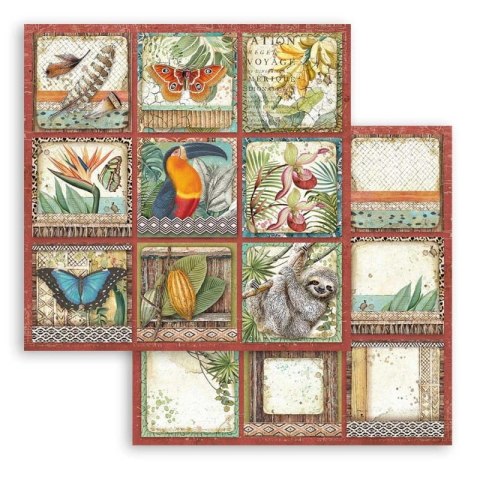 Zestaw 10 szt, papierów do scrapbookingu 30x30cm Stamperia AMAZONIA SBBL83