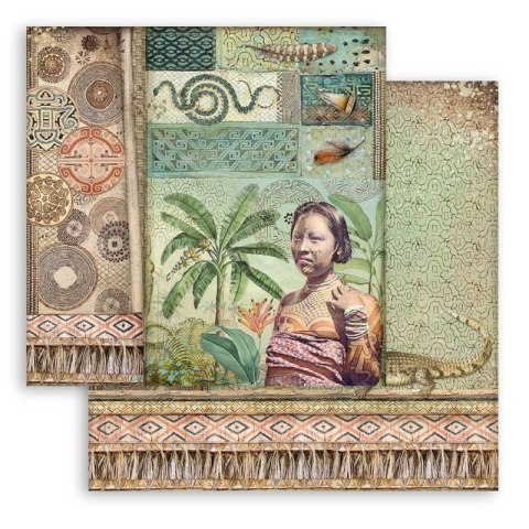 Zestaw 10 szt, papierów do scrapbookingu 30x30cm Stamperia AMAZONIA SBBL83