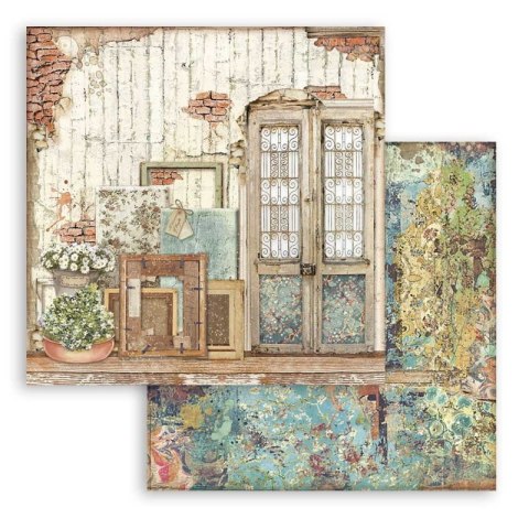 Zestaw 10 szt, papierów do scrapbookingu 30x30cm Stamperia ATELIER DES ARTS SBBL85