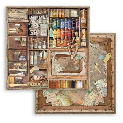 Zestaw 10 szt, papierów do scrapbookingu 30x30cm Stamperia ATELIER DES ARTS SBBL85