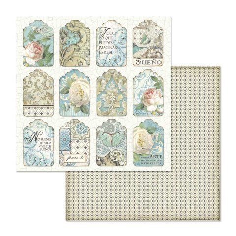 Zestaw 10 szt, papierów do scrapbookingu 30x30cm Stamperia Azulejos SBBL55