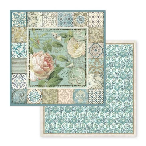 Zestaw 10 szt, papierów do scrapbookingu 30x30cm Stamperia Azulejos SBBL55