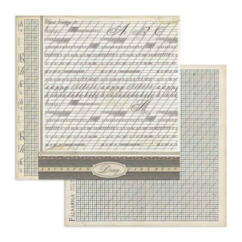 Zestaw 10 szt, papierów do scrapbookingu 30x30cm Stamperia CALIGRAPHY SBBL79