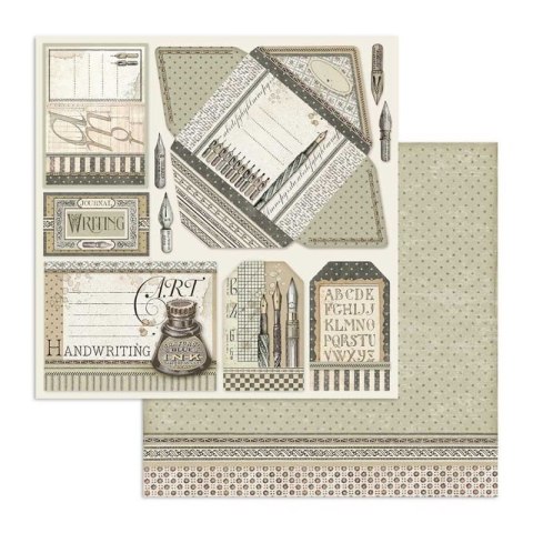 Zestaw 10 szt, papierów do scrapbookingu 30x30cm Stamperia CALIGRAPHY SBBL79