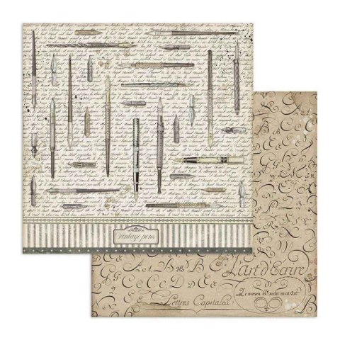 Zestaw 10 szt, papierów do scrapbookingu 30x30cm Stamperia CALIGRAPHY SBBL79