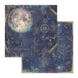 Zestaw 10 szt, papierów do scrapbookingu 30x30cm Stamperia COSMOS SBBL56
