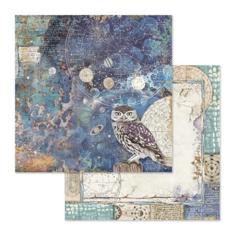 Zestaw 10 szt, papierów do scrapbookingu 30x30cm Stamperia COSMOS SBBL56