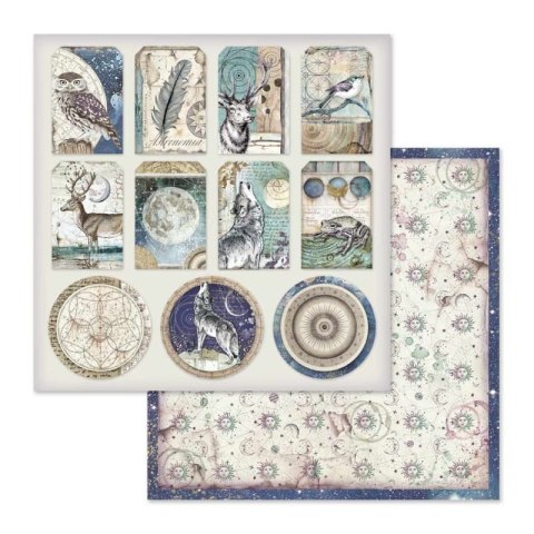 Zestaw 10 szt, papierów do scrapbookingu 30x30cm Stamperia COSMOS SBBL56