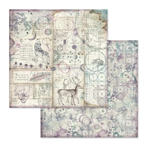 Zestaw 10 szt, papierów do scrapbookingu 30x30cm Stamperia COSMOS SBBL56