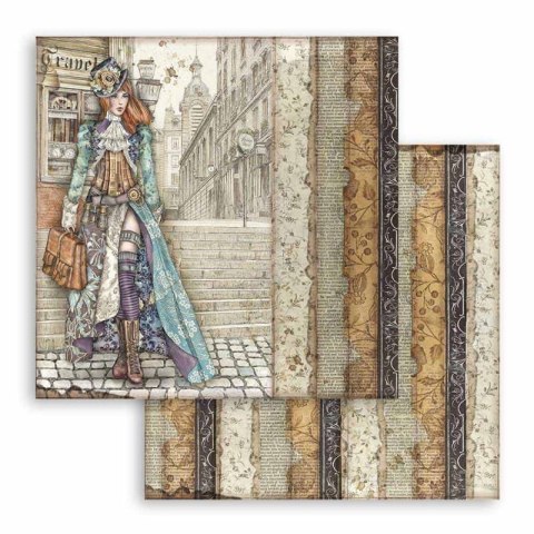 Zestaw 10 szt, papierów do scrapbookingu 30x30cm Stamperia LADY VAGABOND SBBL82