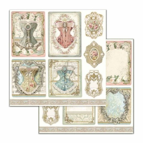Zestaw 10 szt, papierów do scrapbookingu 30x30cm Stamperia PRINCESS SBBL75