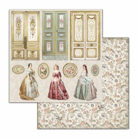 Zestaw 10 szt, papierów do scrapbookingu 30x30cm Stamperia PRINCESS SBBL75