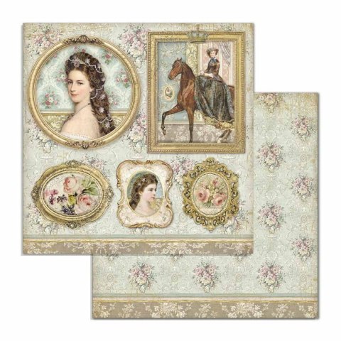 Zestaw 10 szt, papierów do scrapbookingu 30x30cm Stamperia PRINCESS SBBL75
