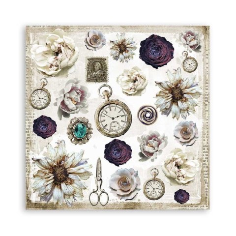 Zestaw 10 szt, papierów do scrapbookingu 30x30cm Stamperia ROMANTIC COLLECTION JOURNAL SBBL86