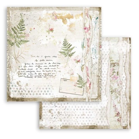 Zestaw 10 szt, papierów do scrapbookingu 30x30cm Stamperia ROMANTIC COLLECTION JOURNAL SBBL86