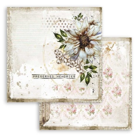 Zestaw 10 szt, papierów do scrapbookingu 30x30cm Stamperia ROMANTIC COLLECTION JOURNAL SBBL86