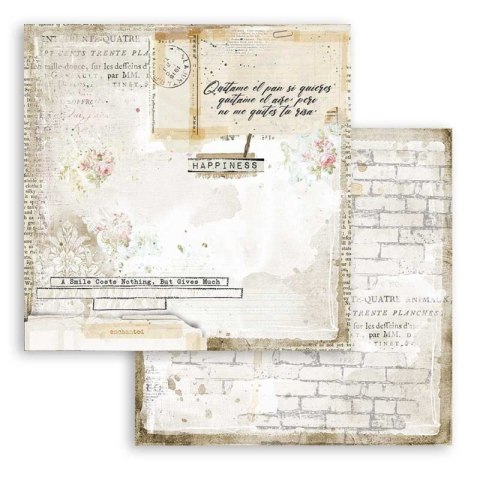 Zestaw 10 szt, papierów do scrapbookingu 30x30cm Stamperia ROMANTIC COLLECTION JOURNAL SBBL86