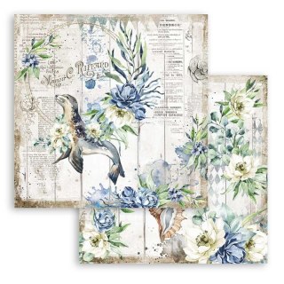 Zestaw 10 szt, papierów do scrapbookingu 30x30cm Stamperia ROMANTIC COLLECTION SEA DREAM SBBL87