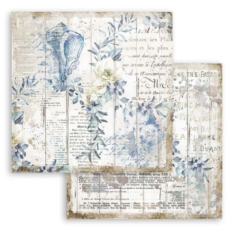 Zestaw 10 szt, papierów do scrapbookingu 30x30cm Stamperia ROMANTIC COLLECTION SEA DREAM SBBL87