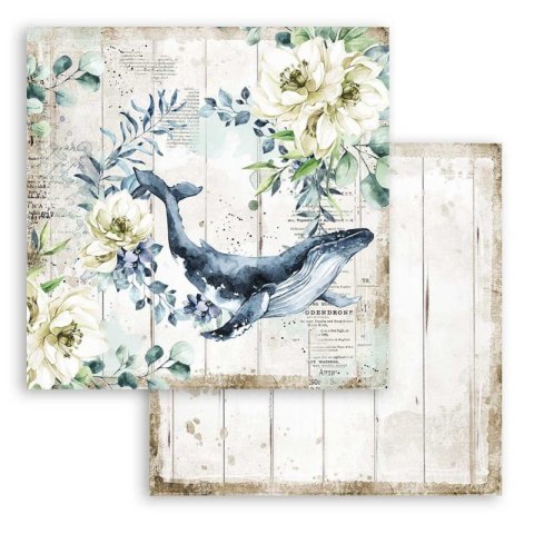 Zestaw 10 szt, papierów do scrapbookingu 30x30cm Stamperia ROMANTIC COLLECTION SEA DREAM SBBL87