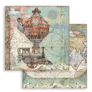 Zestaw 10 szt, papierów do scrapbookingu 30x30cm Stamperia SIR VAGABOND SBBL80
