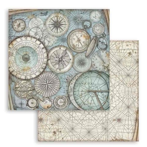 Zestaw 10 szt, papierów do scrapbookingu 30x30cm Stamperia SIR VAGABOND SBBL80