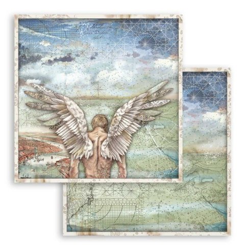 Zestaw 10 szt, papierów do scrapbookingu 30x30cm Stamperia SIR VAGABOND SBBL80