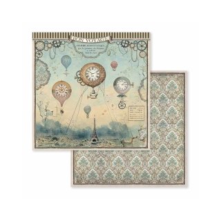 Zestaw 10 szt, papierów do scrapbookingu 30x30cm Stamperia VOYAGES FANTASTIQUES SBBL53