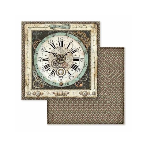 Zestaw 10 szt, papierów do scrapbookingu 30x30cm Stamperia VOYAGES FANTASTIQUES SBBL53
