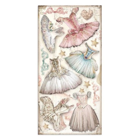 Zestaw 10 szt, papierów do scrapbookingu Stamperia 15x30,5cm PASSION SBBV02