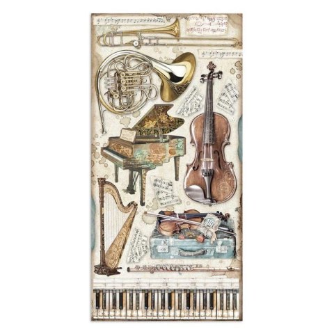 Zestaw 10 szt, papierów do scrapbookingu Stamperia 15x30,5cm PASSION SBBV02