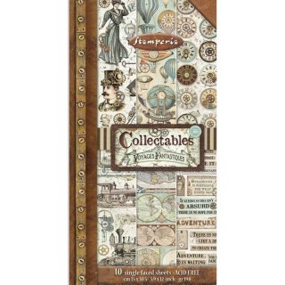 Zestaw 10 szt, papierów do scrapbookingu Stamperia 15x30,5cm VOYAGES SBBV03