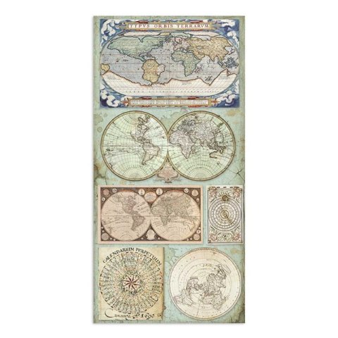 Zestaw 10 szt, papierów do scrapbookingu Stamperia 15x30,5cm VOYAGES SBBV03