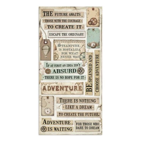 Zestaw 10 szt, papierów do scrapbookingu Stamperia 15x30,5cm VOYAGES SBBV03