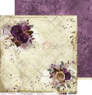 Craft o Clock dwustronny papier 30,5x30,5cm PLUMIN CHOCOLATE Śliwka w czekoladzie - 03 [CC-PC-36-03]