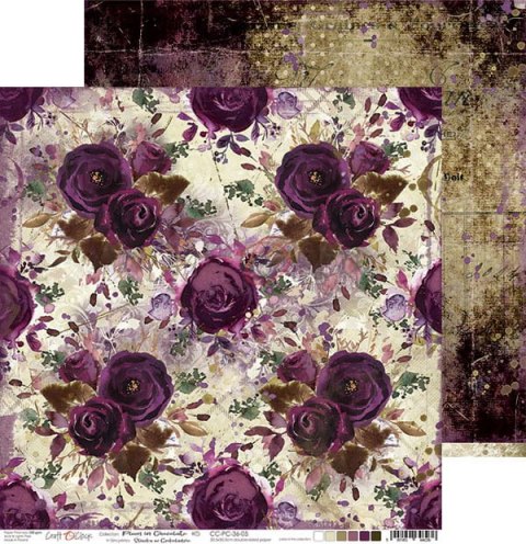 Craft o Clock dwustronny papier 30,5x30,5cm PLUMIN CHOCOLATE Śliwka w czekoladzie - 05 [CC-PC-36-05]