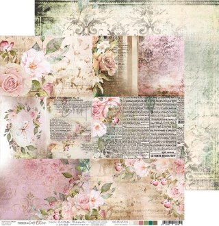 Craft o Clock dwustronny papier 30,5x30,5cm VINTAGE TREASURE - arkusz z OZDOBNYMI KARTAMI [CC-PL-VT-F15]