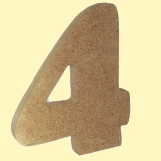 Cyfra 4 MDF 12mm wysokość 13cm (075)