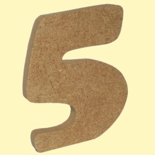 Cyfra 5 MDF 12mm wysokość 13cm (076)