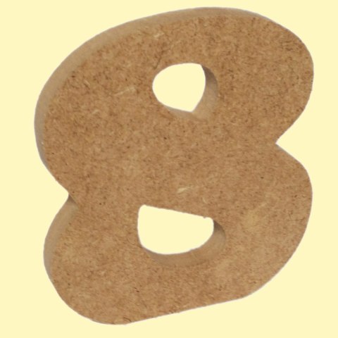 Cyfra 8 MDF 12mm wysokość 13cm (079)