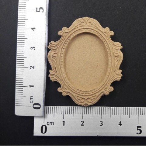FLEXI-DEKOR DRZEWNY 5x4cm RAMECZKA OWALNA PEŁNA[504-909]