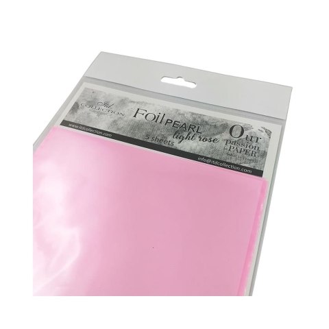 Folia perłowa jasno różowa(5szt)