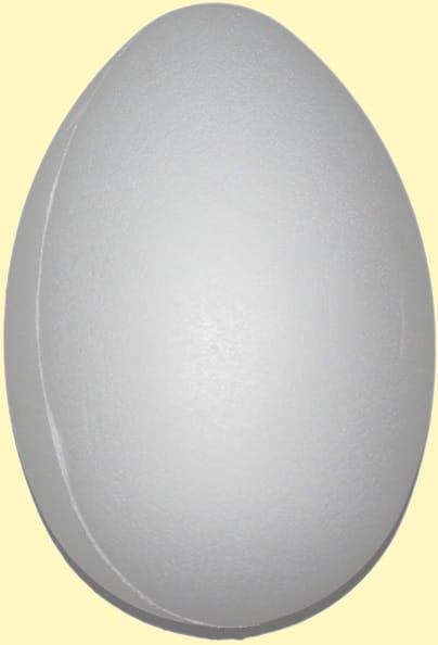 Jajko styropianowe 22,5 cm 2 częciowe - styropian włoski (1020)