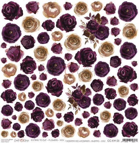 KWIATKI - XXV- arkusz dodatków do wycięcia [CC-KW-25]